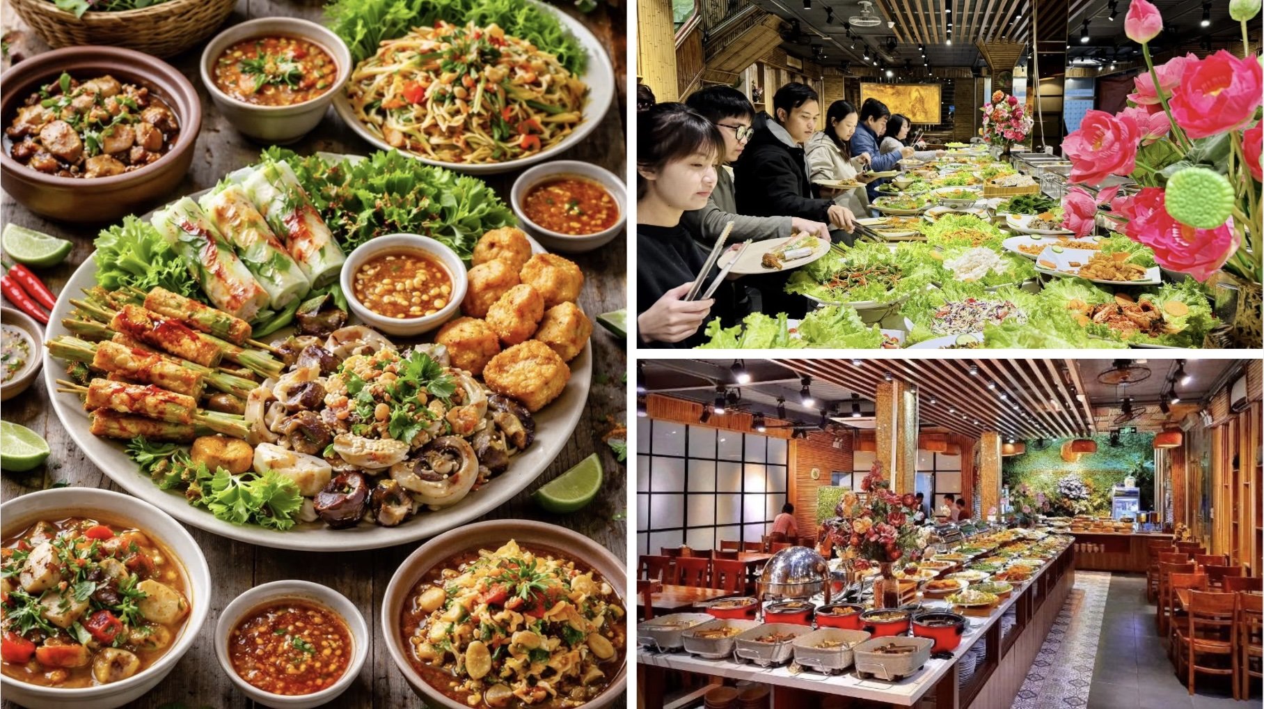 Buffet chay Hương Thiền