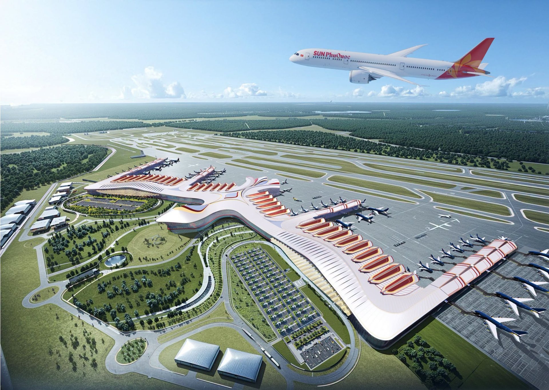 Phối cảnh sân bay quốc tế Vân Đồn
